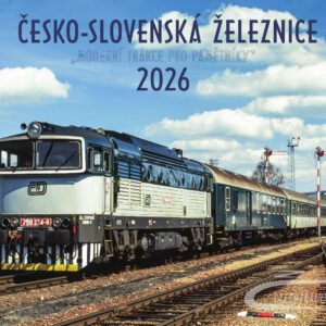 Kalendář nástěnný "ČESKO-SLOVENSKÁ ŽELEZNICE_moderní trakce pro pamětníky" 2026